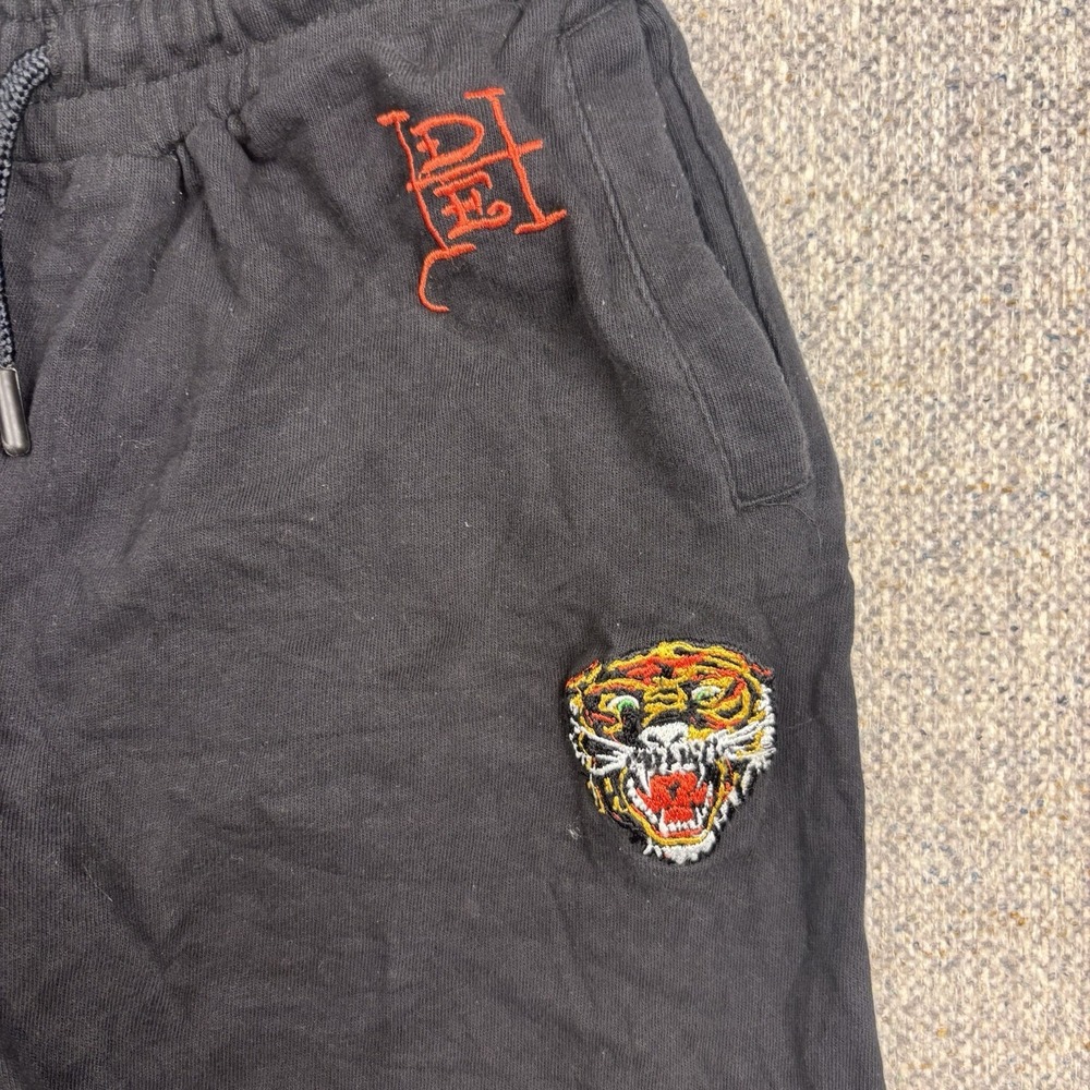 Ed Hardy Kids Black Jogger Sweatpants Tiger Embroidery Streetwear‎ - Picture 3 of 8